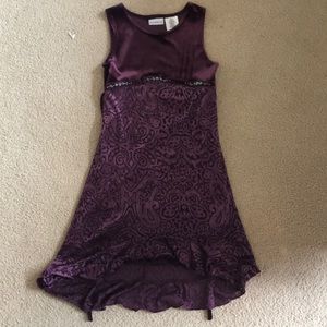 purple fancy kids dress
